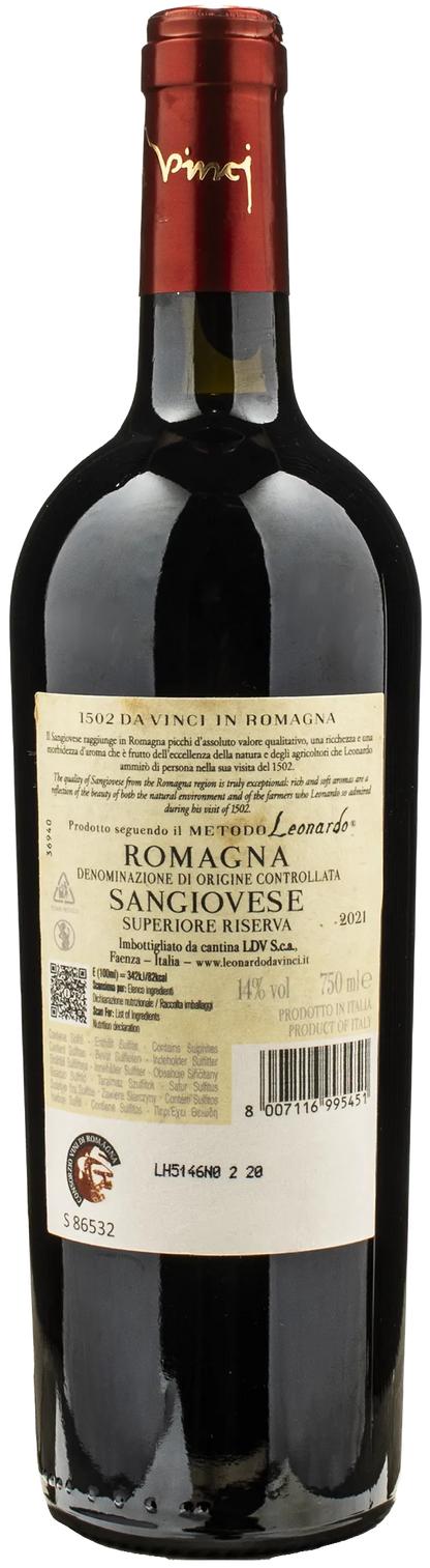 Leonardo da Vinci 1502 Sangiovese Superiore Rocca di Cesena Riserva 2021