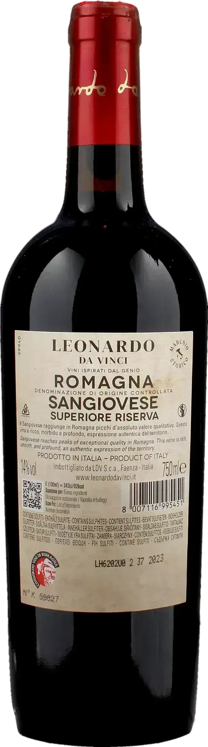 Leonardo da Vinci 1502 Sangiovese Superiore Rocca di Cesena Riserva 2023