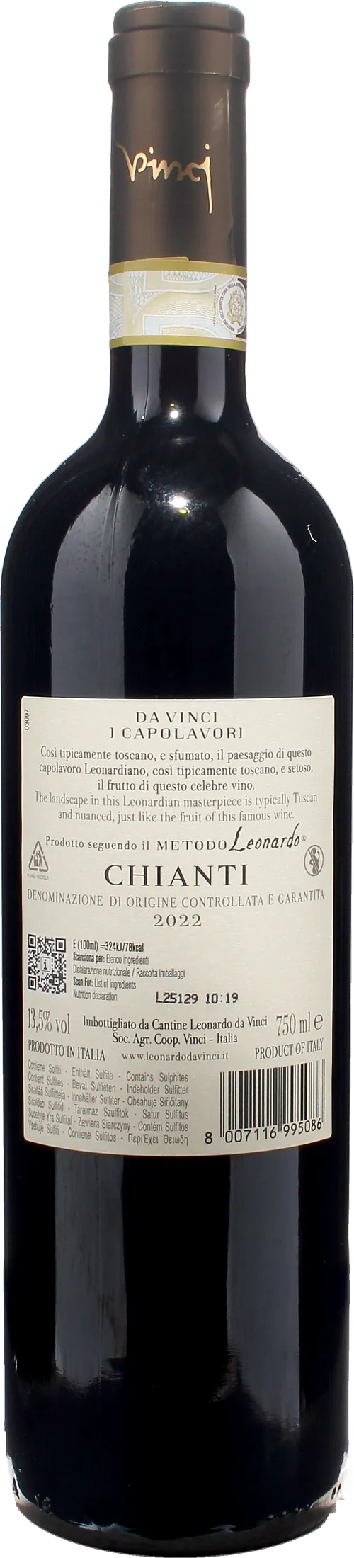 Leonardo da Vinci Capolavori Chianti Vergine delle Rocce 2022