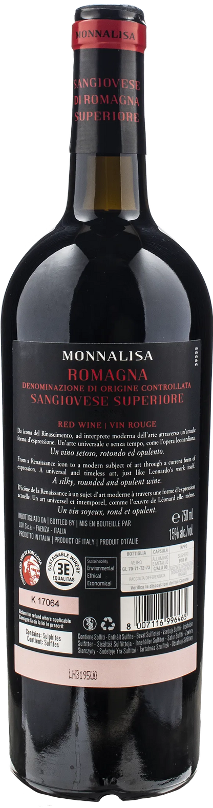 Leonardo da Vinci Monnalisa Romagna Sangiovese Superiore 2021