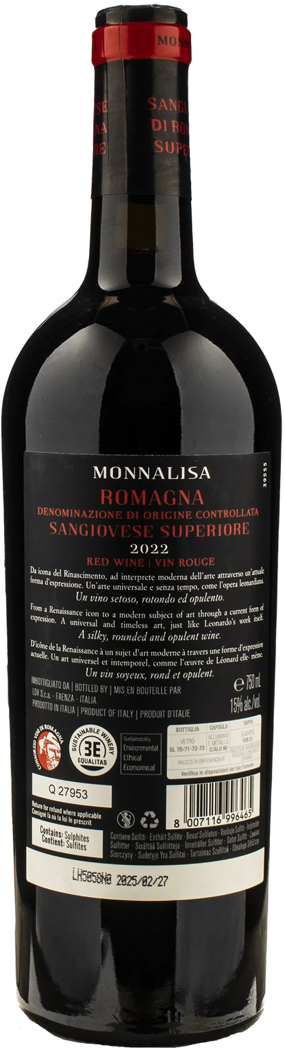 Leonardo da Vinci Monnalisa Romagna Sangiovese Superiore 2022