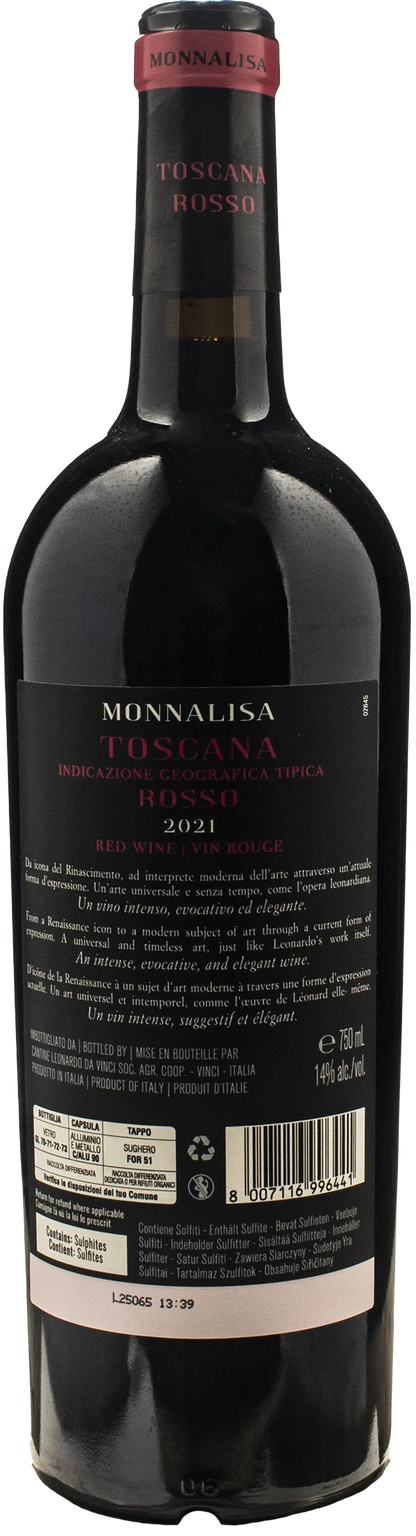 Leonardo da Vinci Monnalisa Rosso Toscana 2021