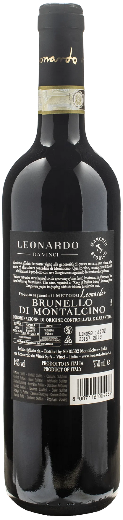 Leonardo da Vinci Vitruviano Brunello di Montalcino 2019