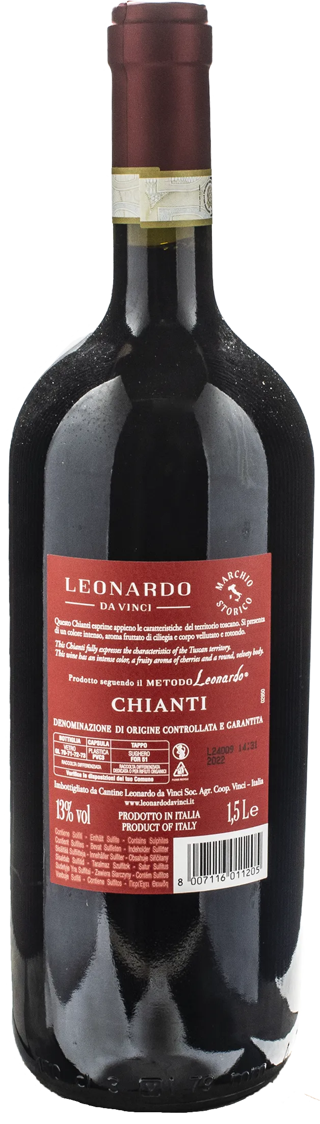 Leonardo da Vinci Vitruviano Chianti Magnum 2022