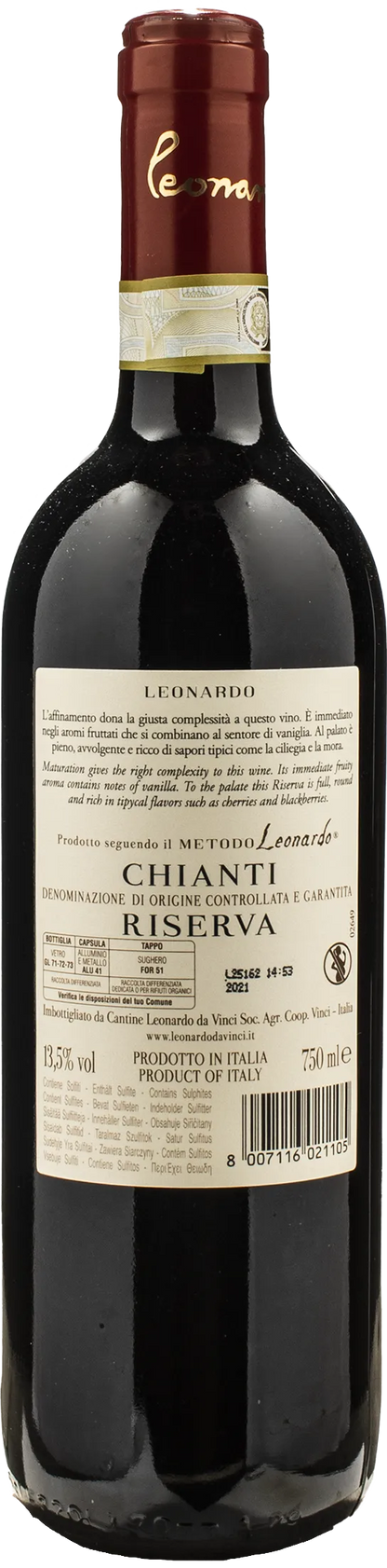 Leonardo da Vinci Vitruviano Chianti Riserva 2021