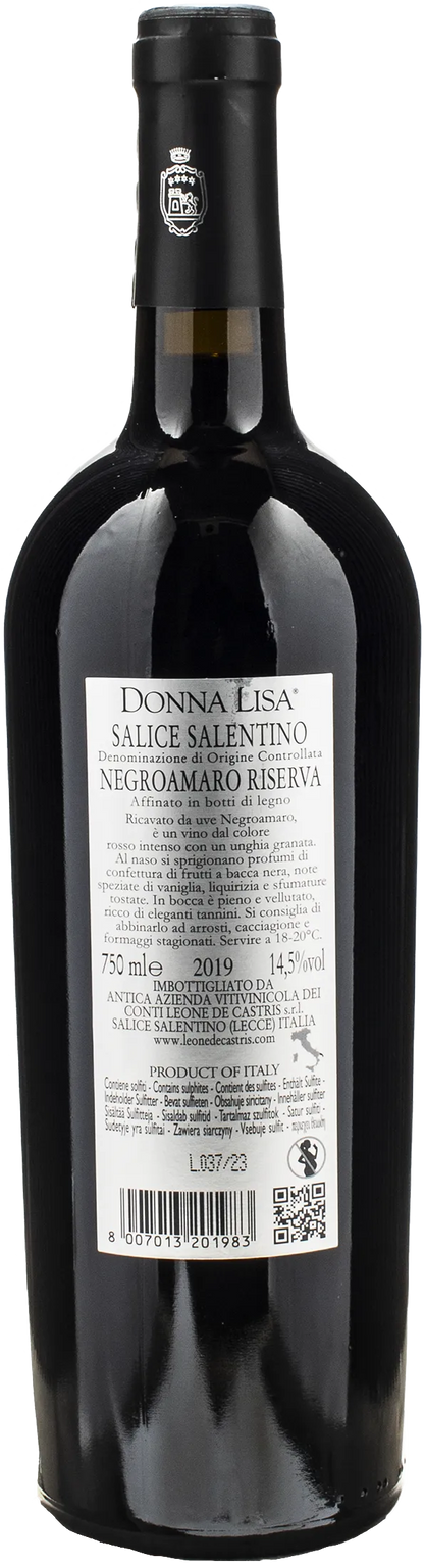Leone de Castris Salice Salentino Donna Lisa Negroamaro Riserva 2019