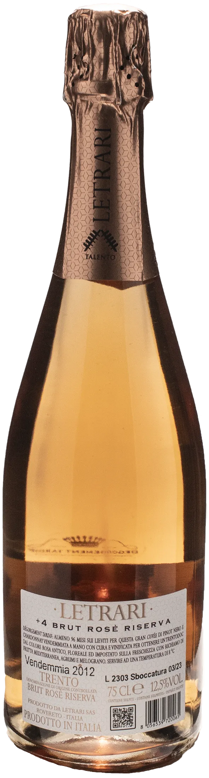 Letrari Trento Brut Rosé +4 Riserva 2012