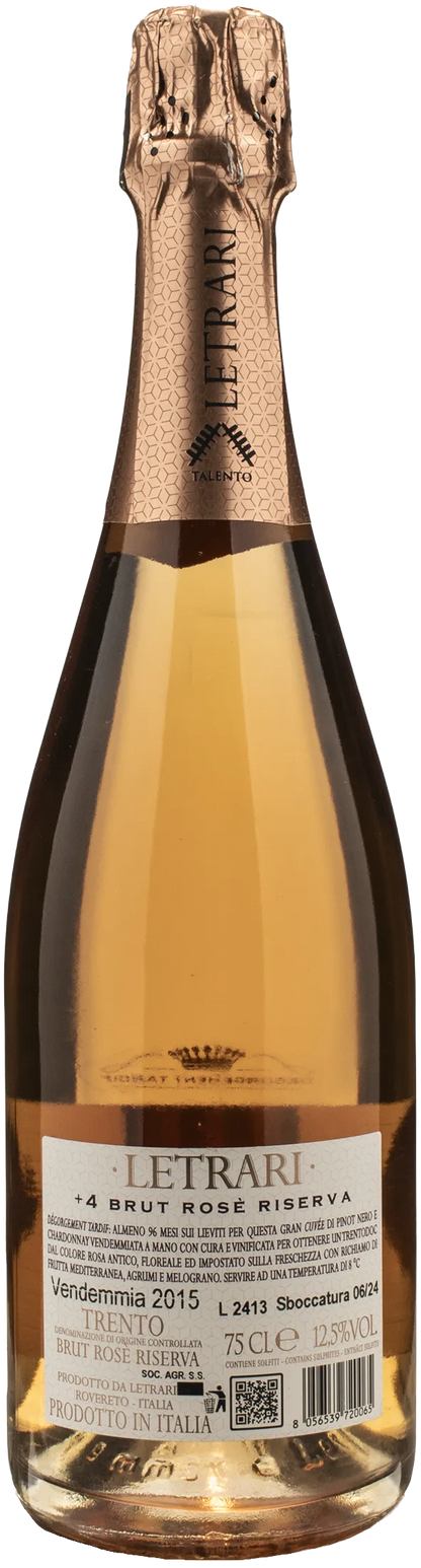 Letrari Trento Brut Rosè +4 Riserva 2015