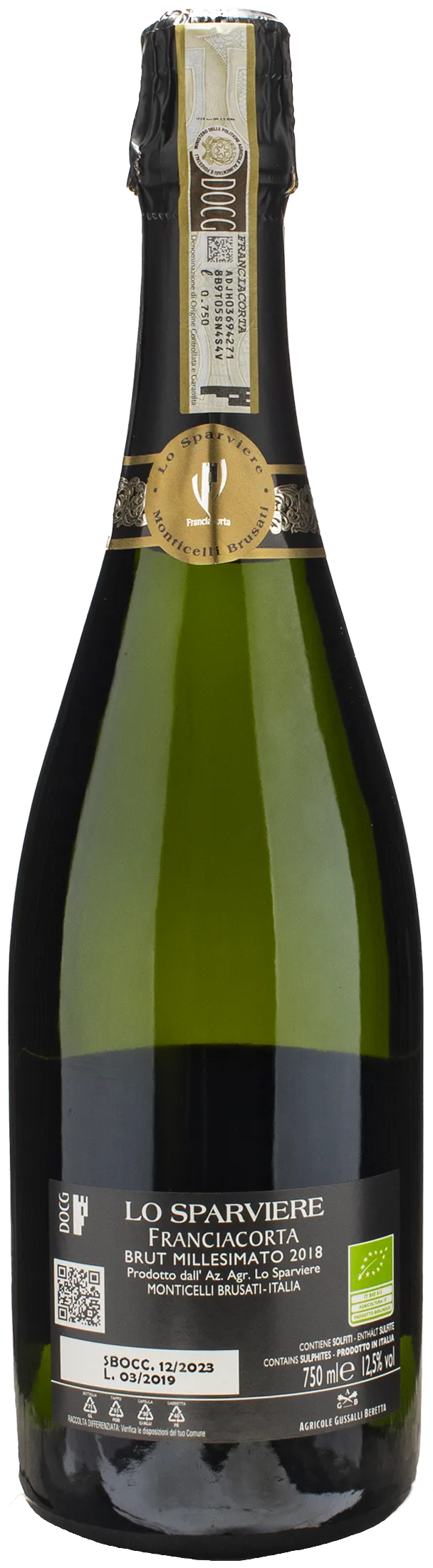 Lo Sparviere Franciacorta Brut Millesimato 2018