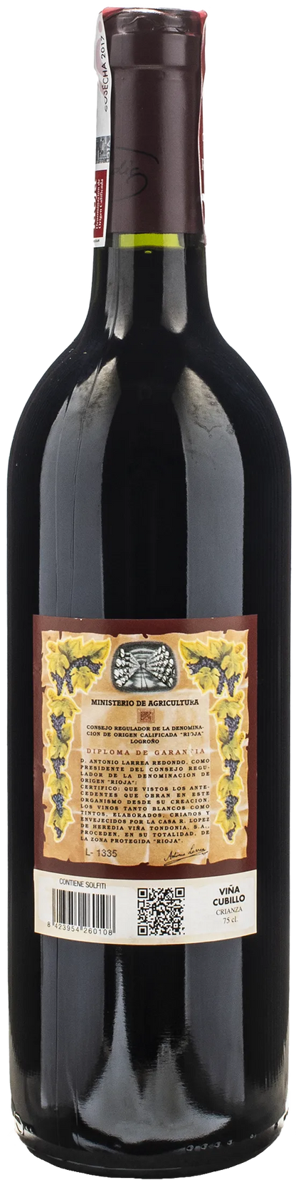Lopez de Heredia Vina Cubillo Tinto Crianza 2017