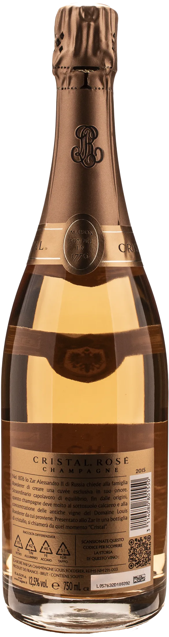 Louis Roederer Champagne Cristal Rosè 2015