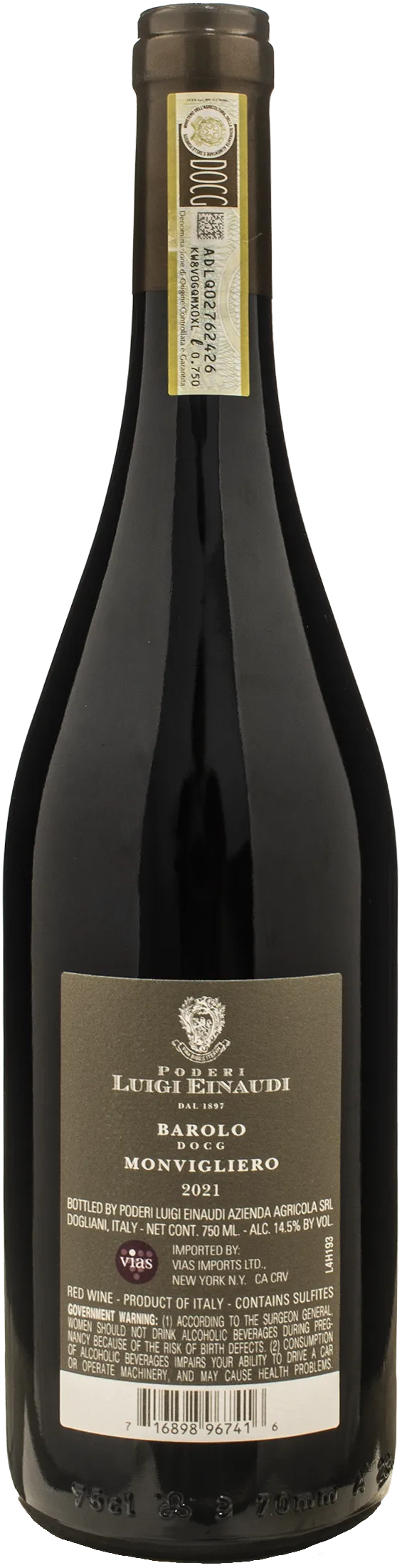 Luigi Einaudi Barolo Monvigliero 2021