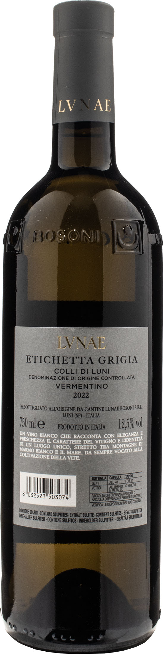 Lunae Bosoni Colli di Luni Vermentino Etichetta Grigia Lvnae 2022