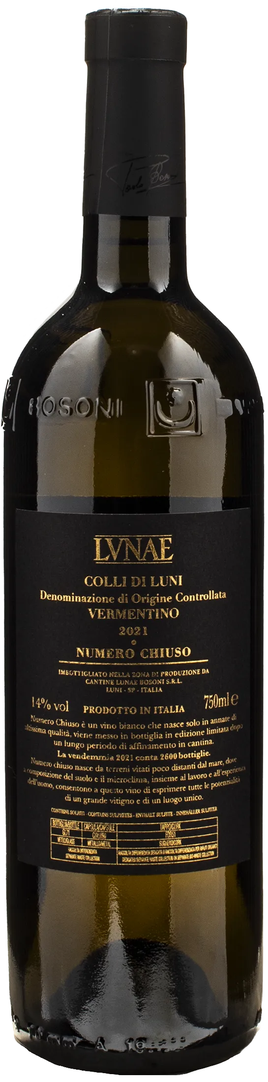 Lunae Bosoni Colli di Luni Vermentino Numero Chiuso 2021