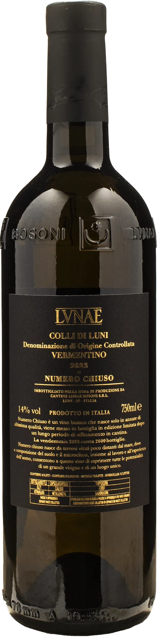 Lunae Bosoni Colli di Luni Vermentino Numero Chiuso 2022