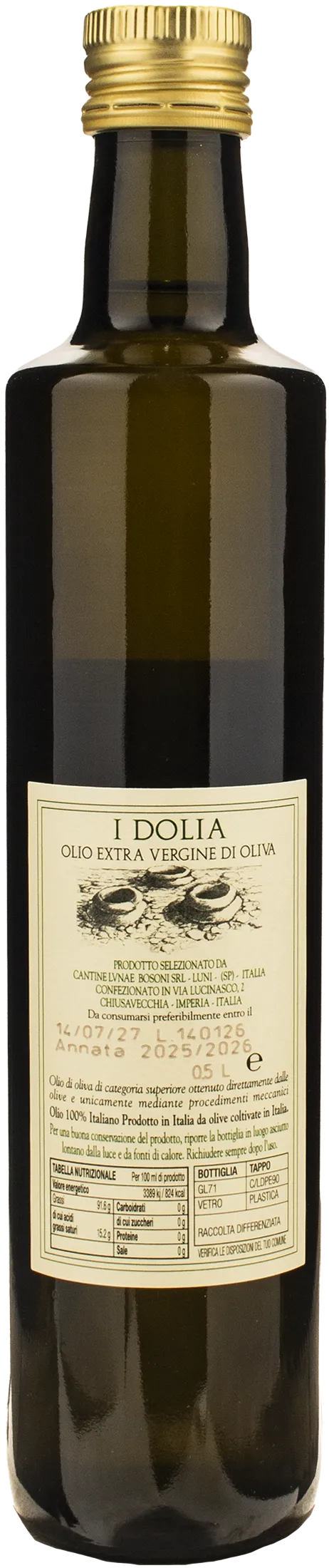Lunae Bosoni Extra Virgin Olive Oil I Dolia 0.5L 2025