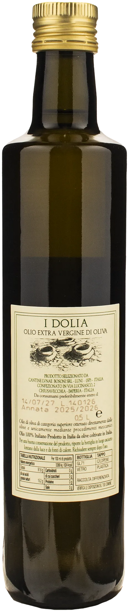 Lunae Bosoni Extra Virgin Olive Oil I Dolia 0.5L 2025