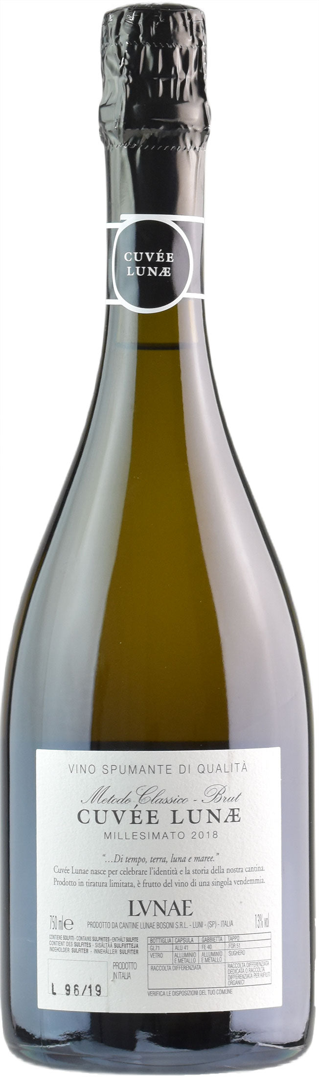 Lunae Bosoni Metodo Classico Cuvèe Lunae Brut 2018