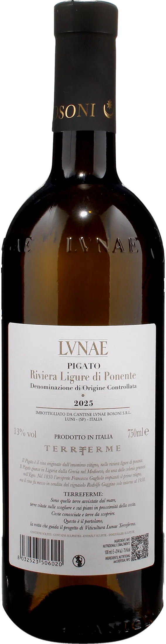 Lunae Bosoni Riviera Ligure di Ponente Pigato Terreferme 2025