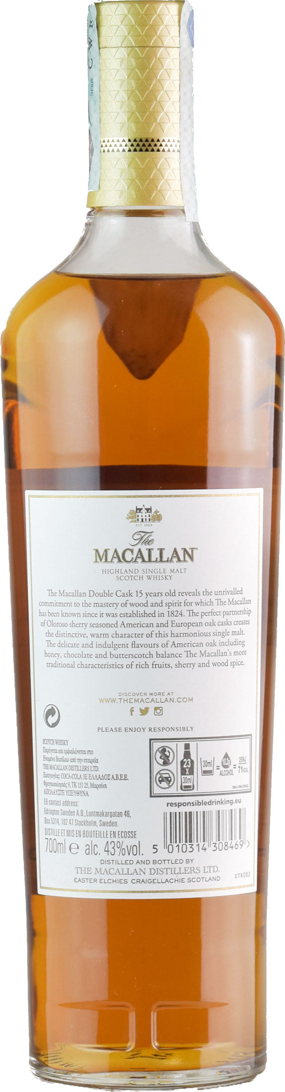 The Macallan Scotch Whisky Double Cask 15 Y.O. 0.7L