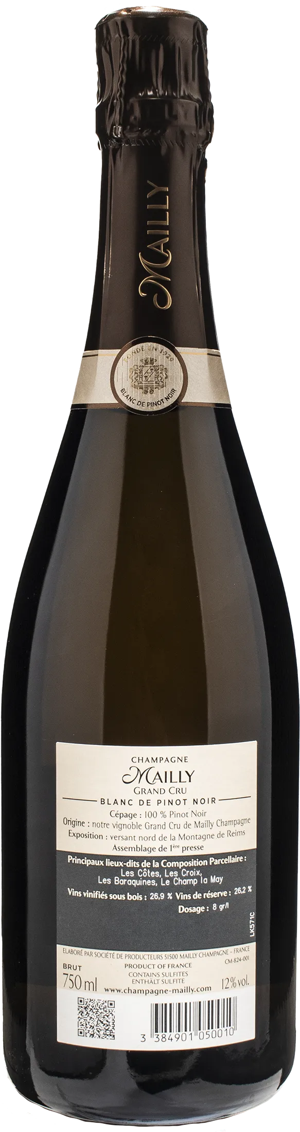 Mailly Champagne Grand Cru Blanc de Pinot Noir Brut