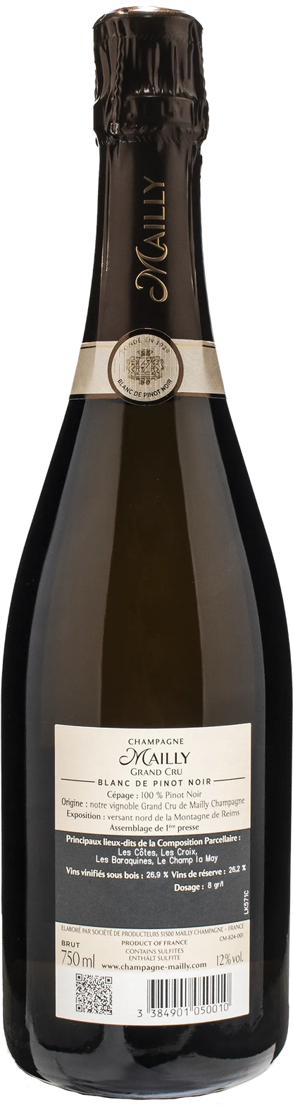 Mailly Champagne Grand Cru Blanc de Pinot Noir Brut