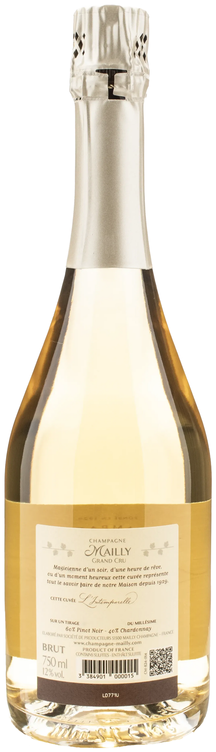 Mailly Champagne Grand Cru L'Intemporelle Brut Millesime 2017