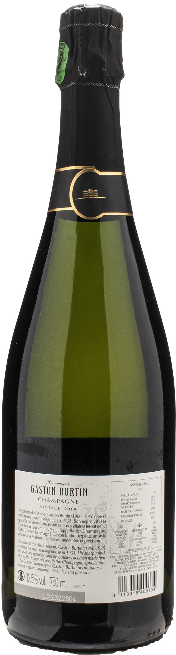 Maison Burtin Champagne Vintage Brut 2014