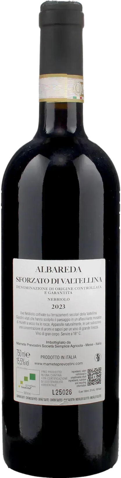Mamete Prevostini Sforzato di Valtellina Albareda 2023