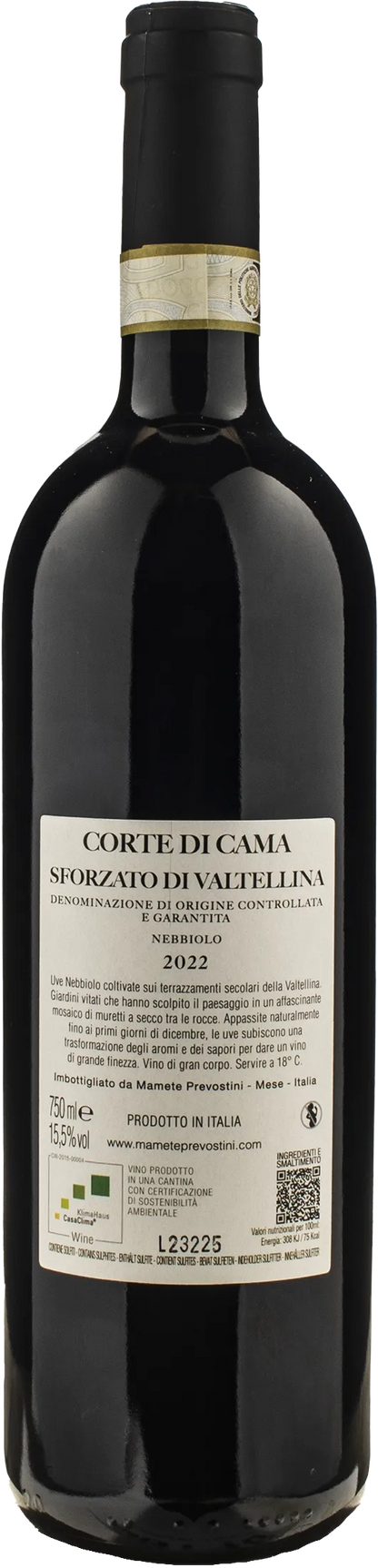 Mamete Prevostini Sforzato Di Valtellina Nebbiolo Corte di Cama 2022