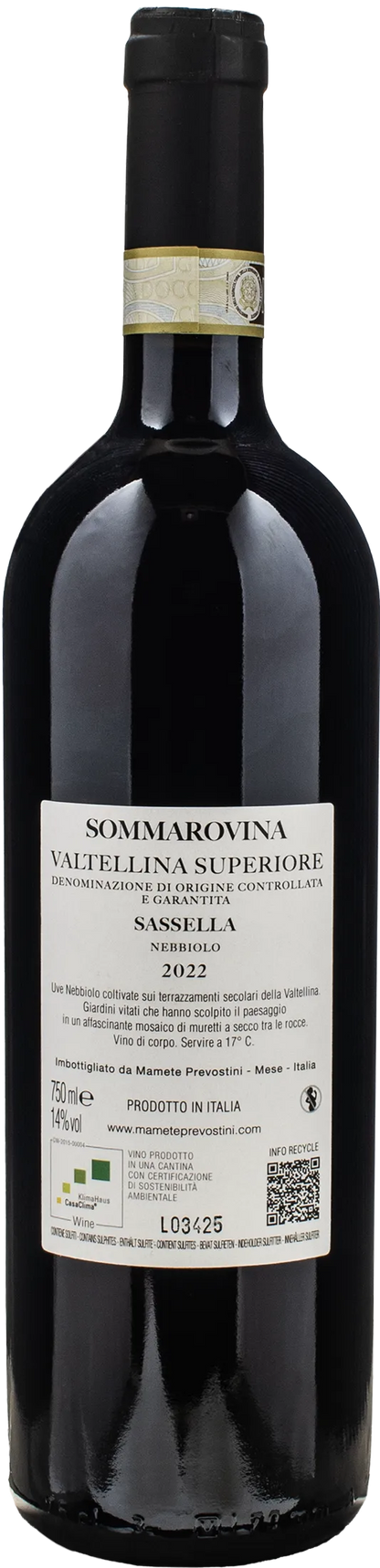 Mamete Prevostini Valtellina Superiore Sassella Sommarovina Nebbiolo 2022