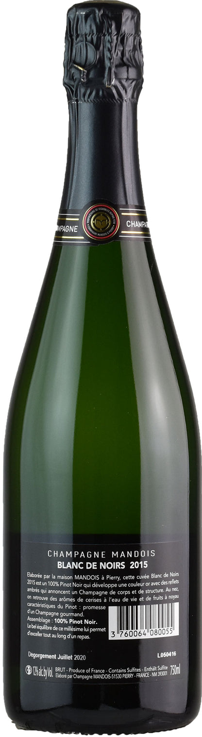 Mandois Champagne Blanc de Noir Brut Millesime 2015
