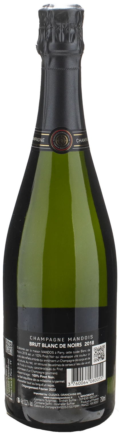Mandois Champagne Blanc de Noir Brut Millesime 2018