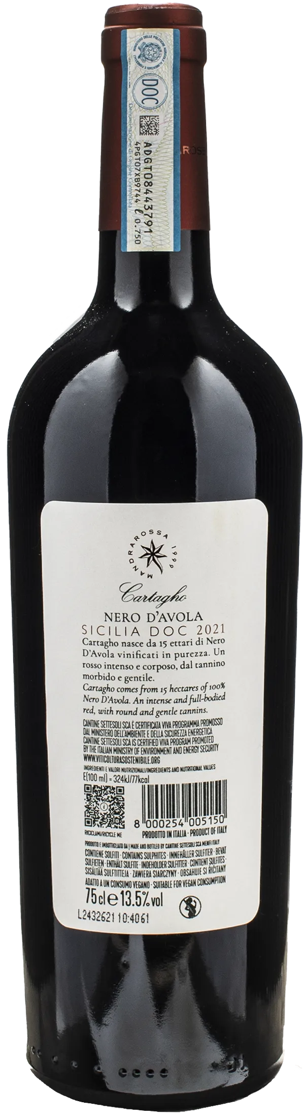 Mandrarossa Nero d'Avola Cartagho 2021