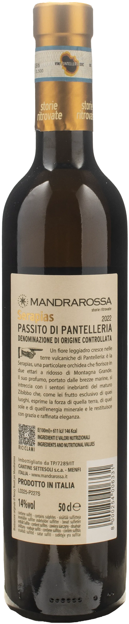 Mandrarossa Passito di Pantelleria Serapias 0.5L 2022