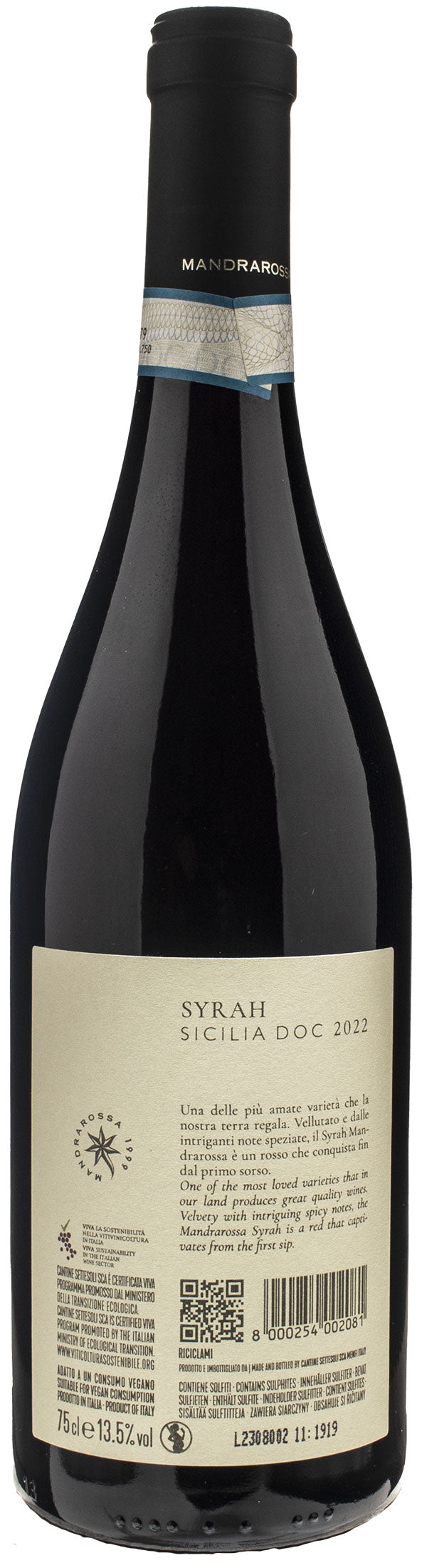 Mandrarossa Syrah 2022