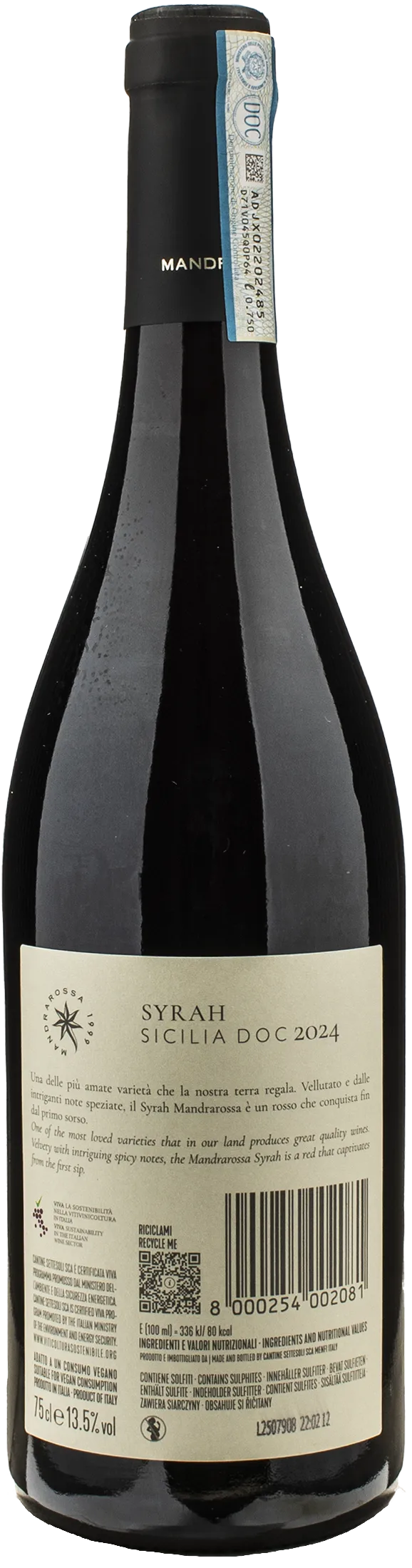 Mandrarossa Syrah 2024