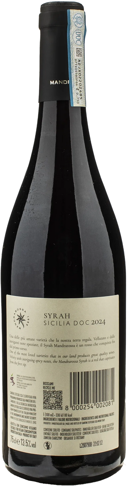 Mandrarossa Syrah 2024