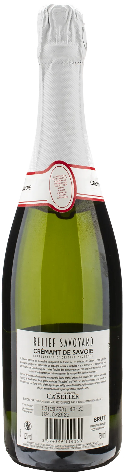 Marcel Cabelier Cremant de Savoie Relief Savoyard Brut