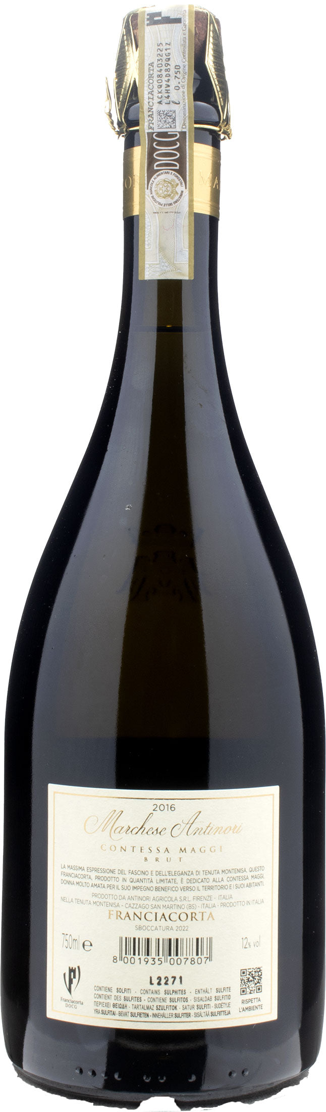 Marchese Antinori Tenuta Montenisa Franciacorta Brut Contessa Maggi 2016