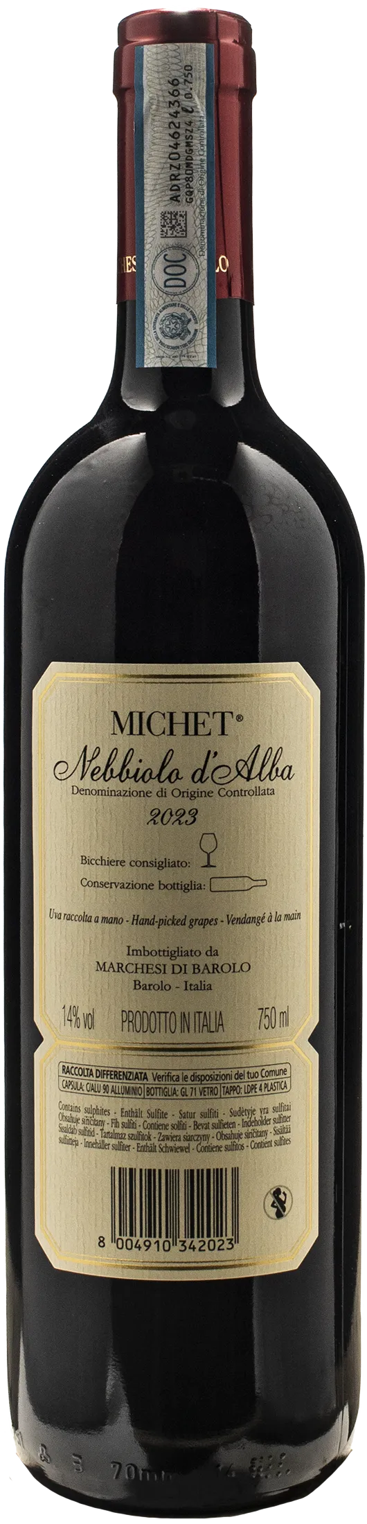 Marchesi di Barolo Nebbiolo d'Alba Michet 2023