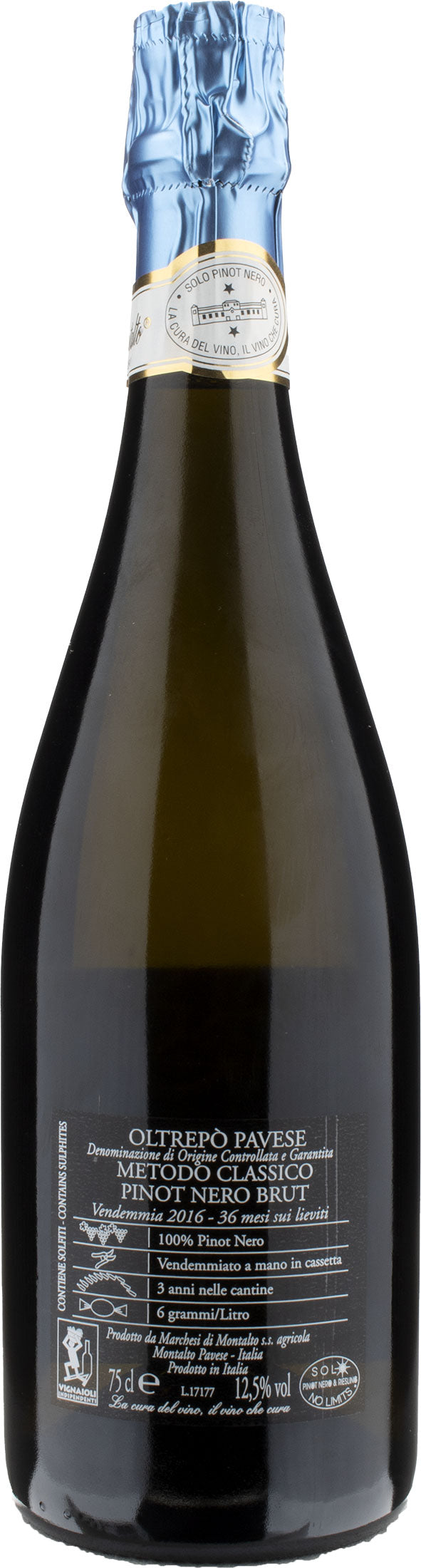 Marchesi di Montalto Costagrossa 36 mesi sui lieviti Metodo Classico Brut 2016