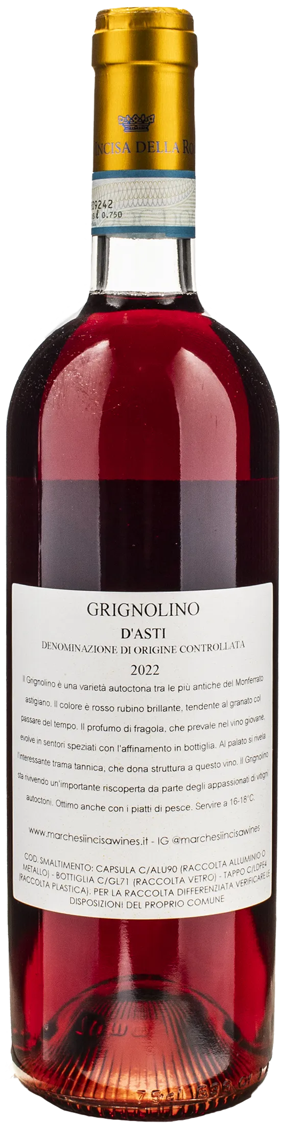 Marchesi Incisa della Rocchetta Grignolino d'Asti 2022
