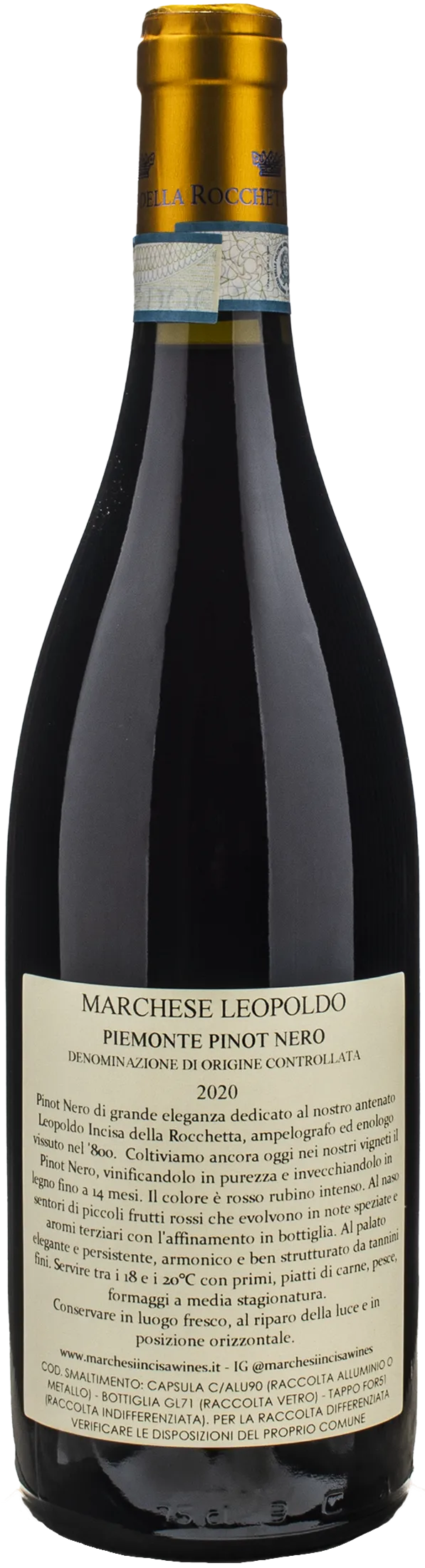 Marchesi Incisa della Rocchetta Pinot Nero Marchese Leopoldo 2020