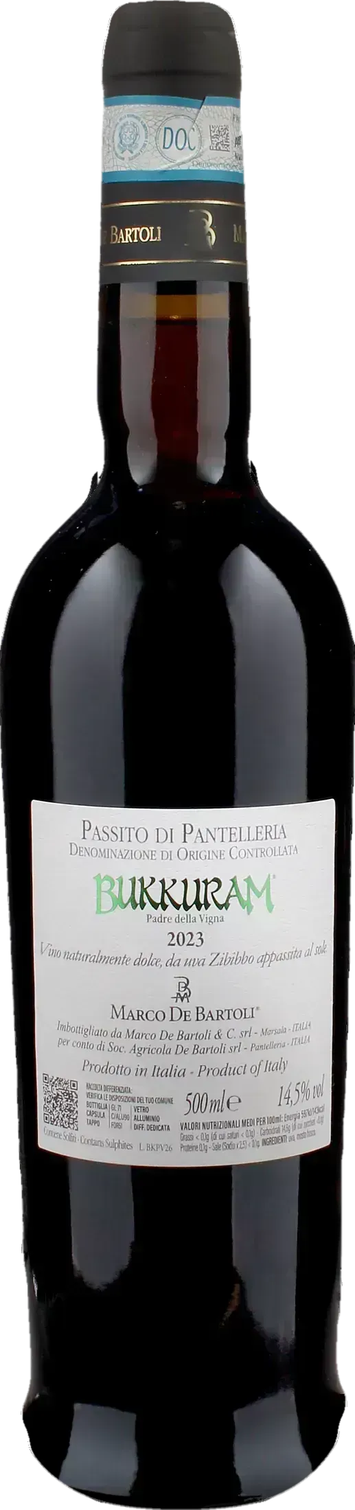 Marco De Bartoli Bukkuram Padre della Vigna Passito Pantelleria 0.5L 2023