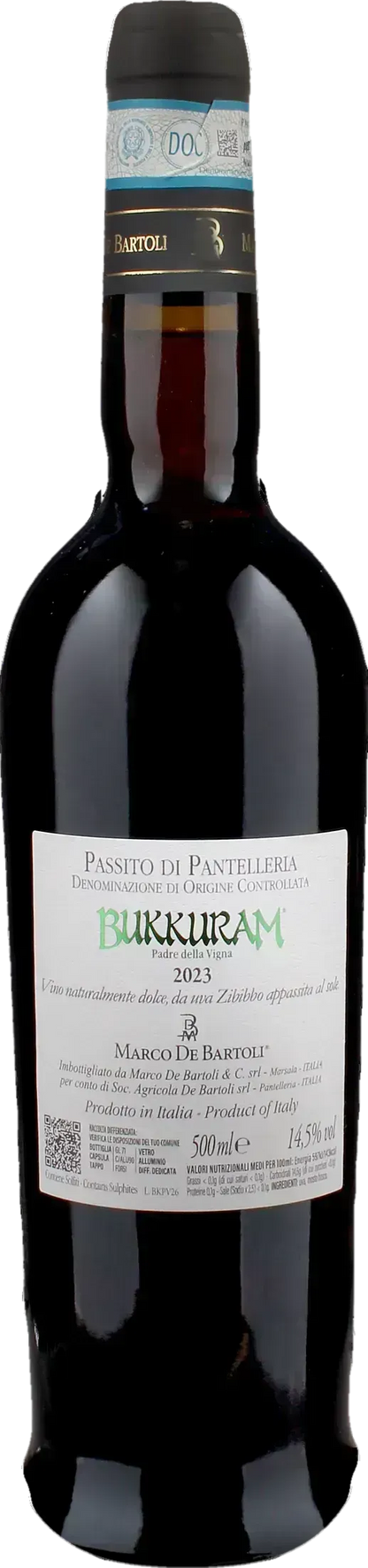 Marco De Bartoli Bukkuram Padre della Vigna Passito Pantelleria 0.5L 2023