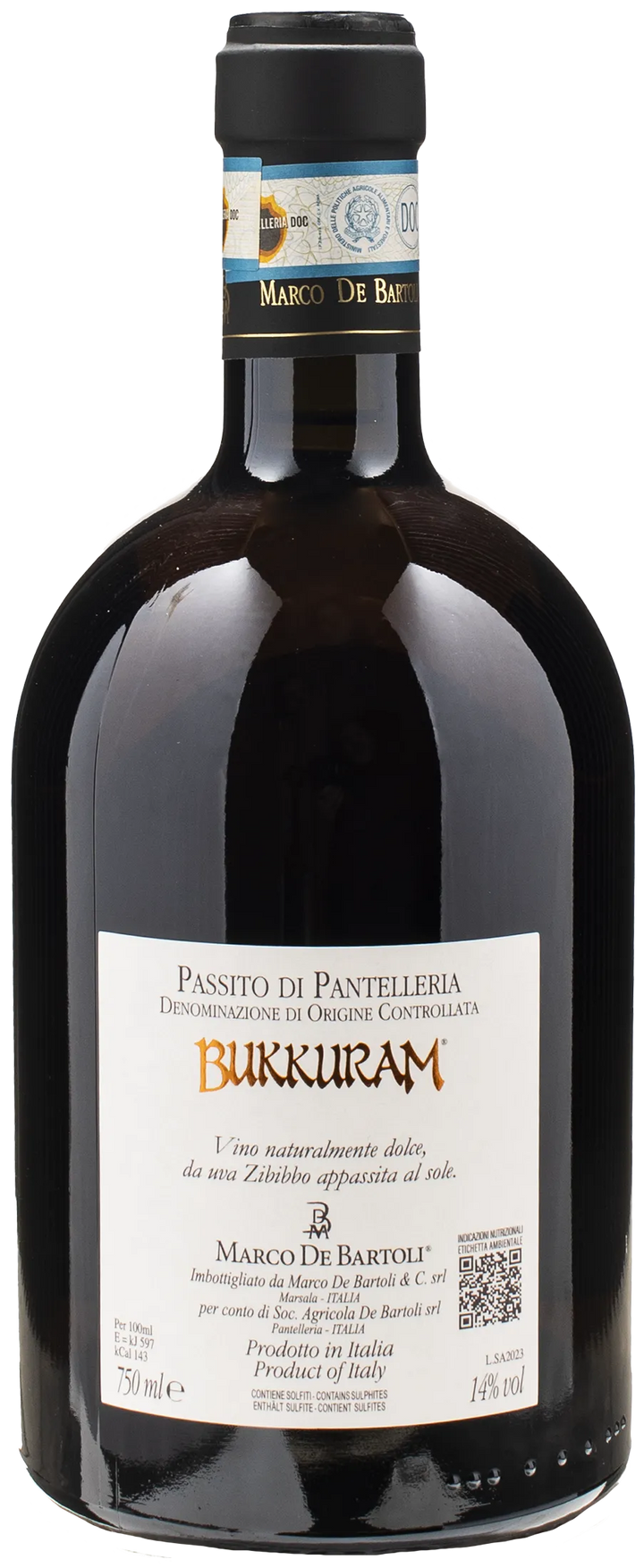 Marco De Bartoli Bukkuram Passito di Pantelleria Sole d'Agosto 0.75L 2022