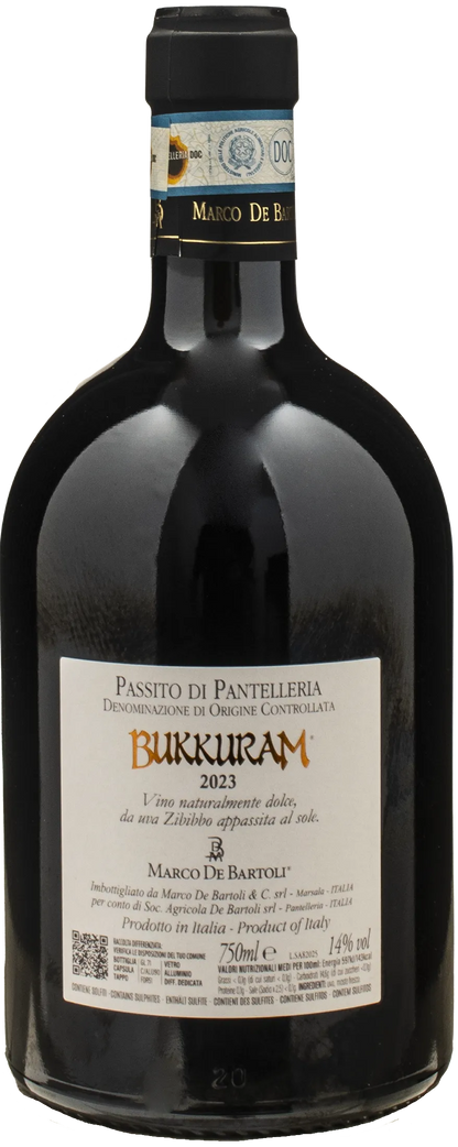 Marco De Bartoli Bukkuram Passito di Pantelleria Sole d'Agosto 2023
