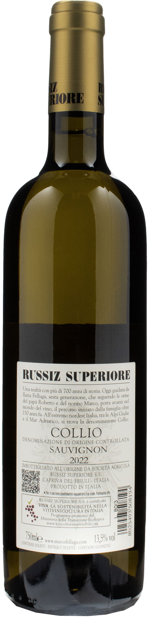 Russiz Superiore Collio Sauvignon 2022