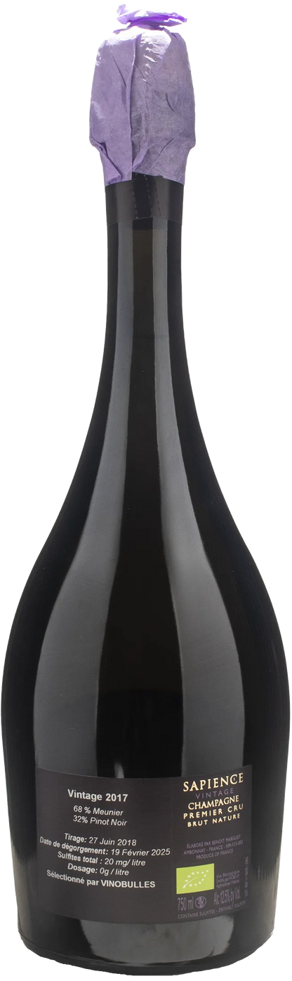 Marguet Champagne 1er Cru Sapience Brut Nature Vintage 2017